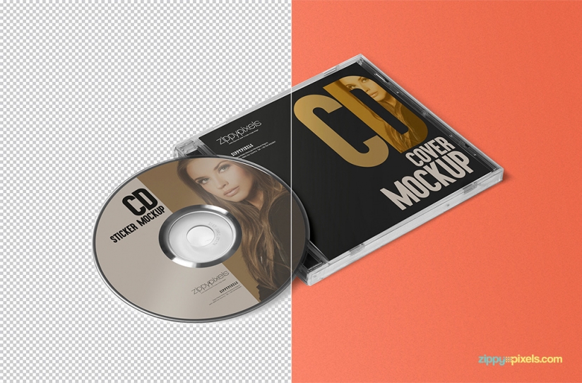 光碟唱片包装盒模型PSD贴图模板Stylish CD Jew