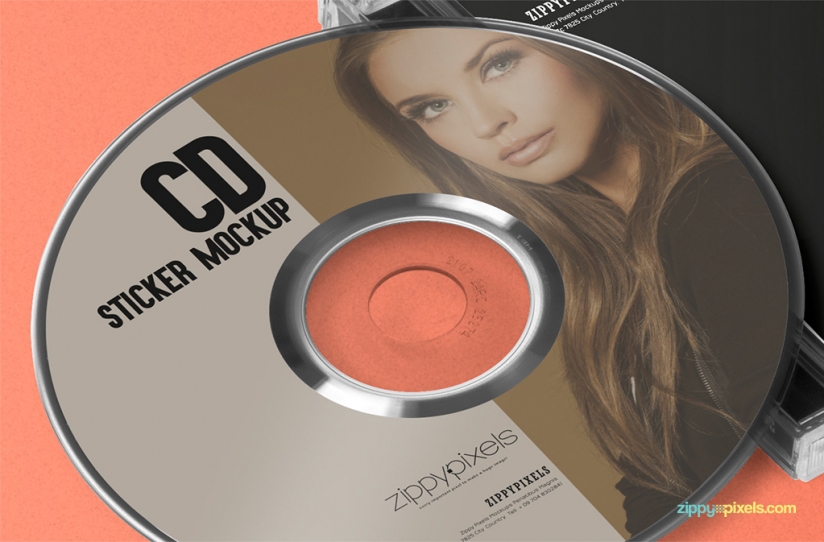 光碟唱片包装盒模型PSD贴图模板Stylish CD Jew