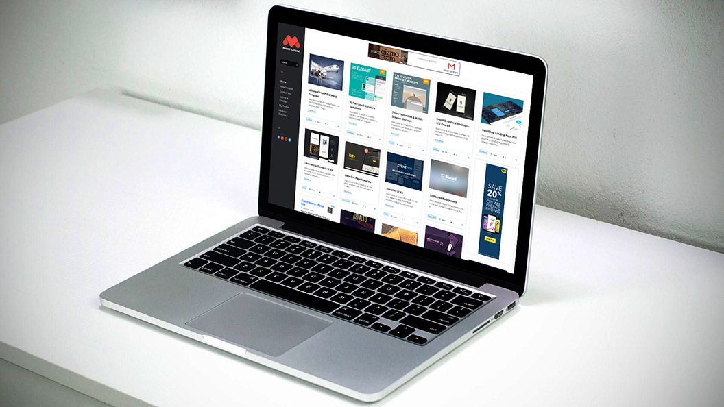 户外场景电脑模型PSD贴图模板MacBook Pro Ret