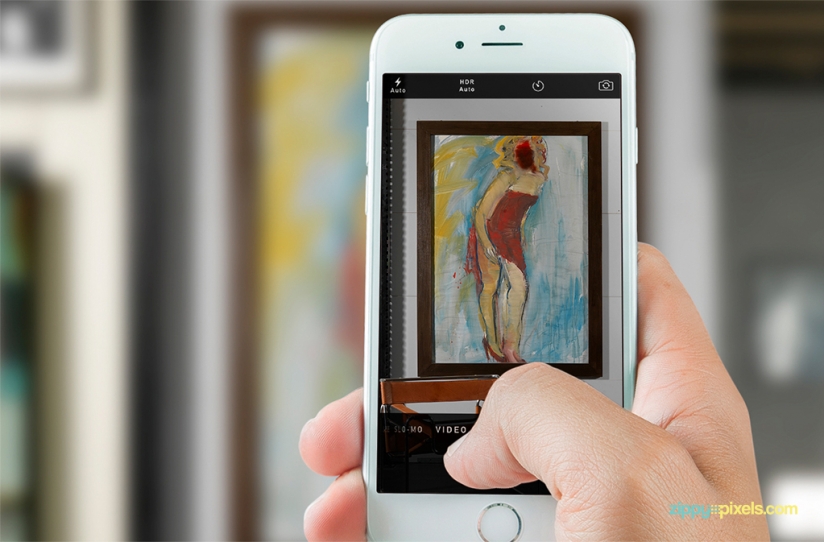 iPhone6S拍照功能展示PSD模板Apple iPhon