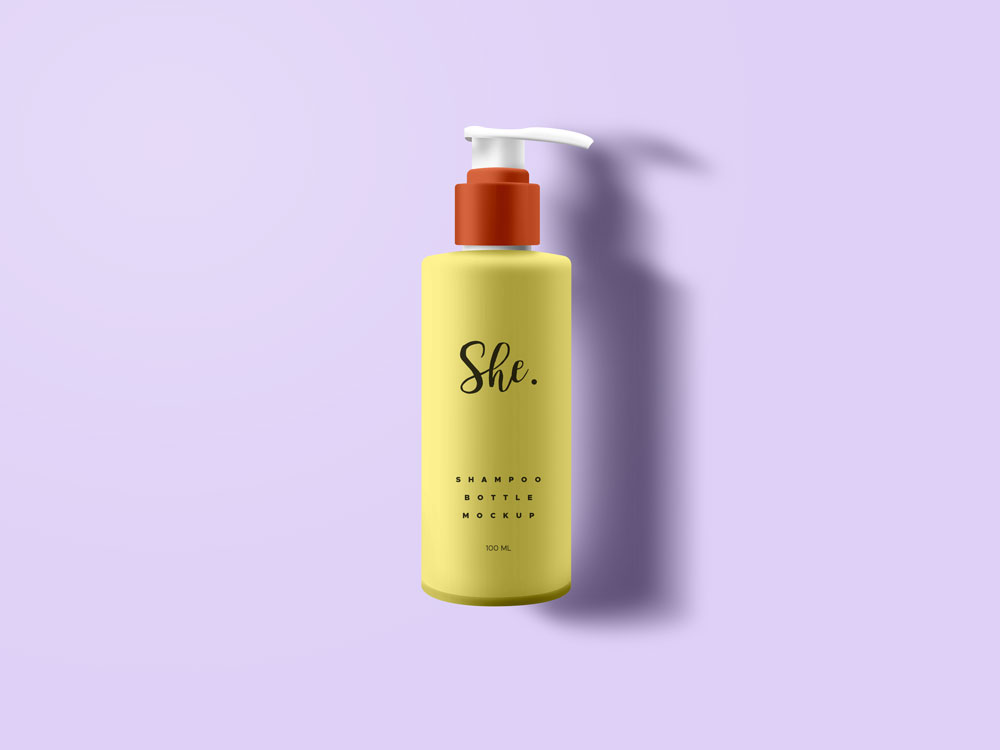 化妆品瓶子模型PSD贴图模板Shampoo Bottle P
