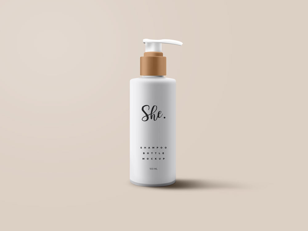 化妆品瓶子模型PSD贴图模板Shampoo Bottle P