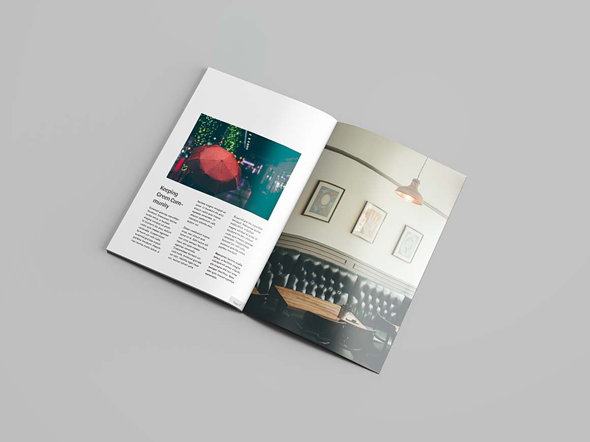 A4杂志模型PSD贴图模板Magazine Mockups