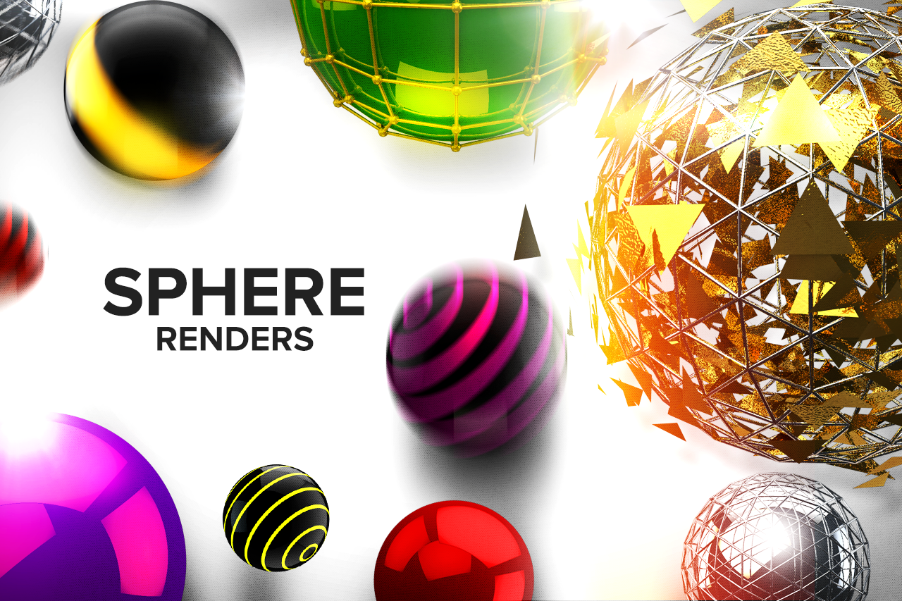 抽象的球体装饰PNG元素 Sphere Renders