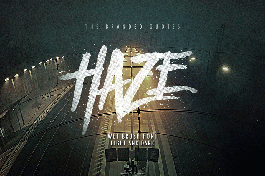 笔刷手写英文字体Haze Typeface