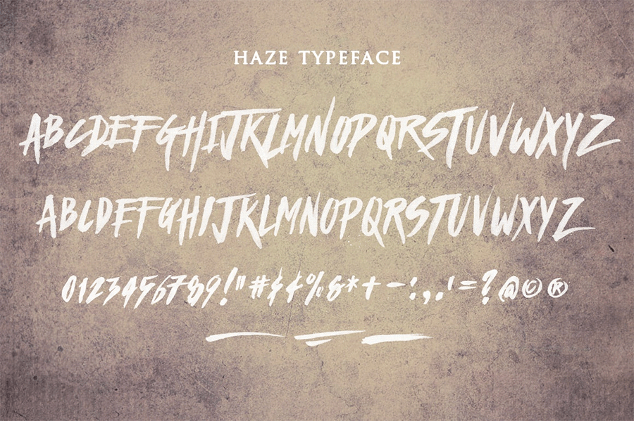 笔刷手写英文字体Haze Typeface