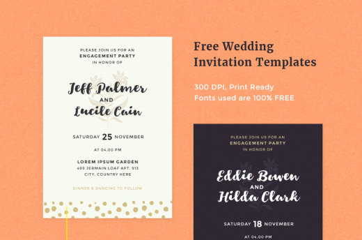Free Wedding Invitation Templa