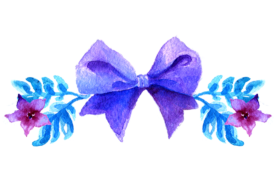 蓝色水彩风格花卉素材Blue Roses Floral Wa