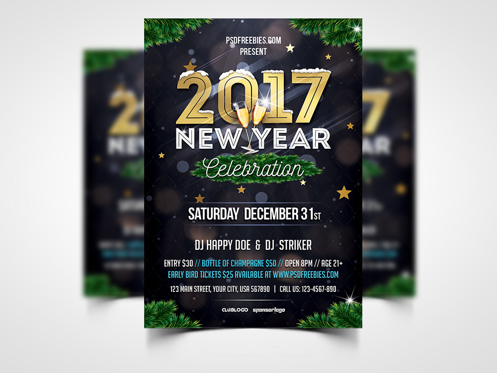 New Year Party Invitation Flye