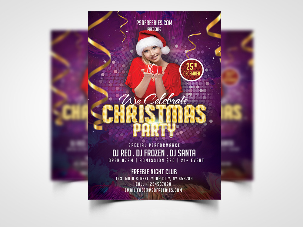 Christmas Night Party Flyer Te