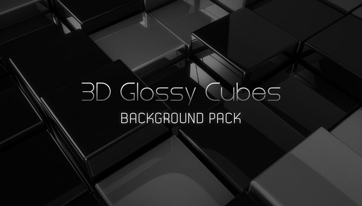 三维立体概念高清背景图3D Glossy Cube Back