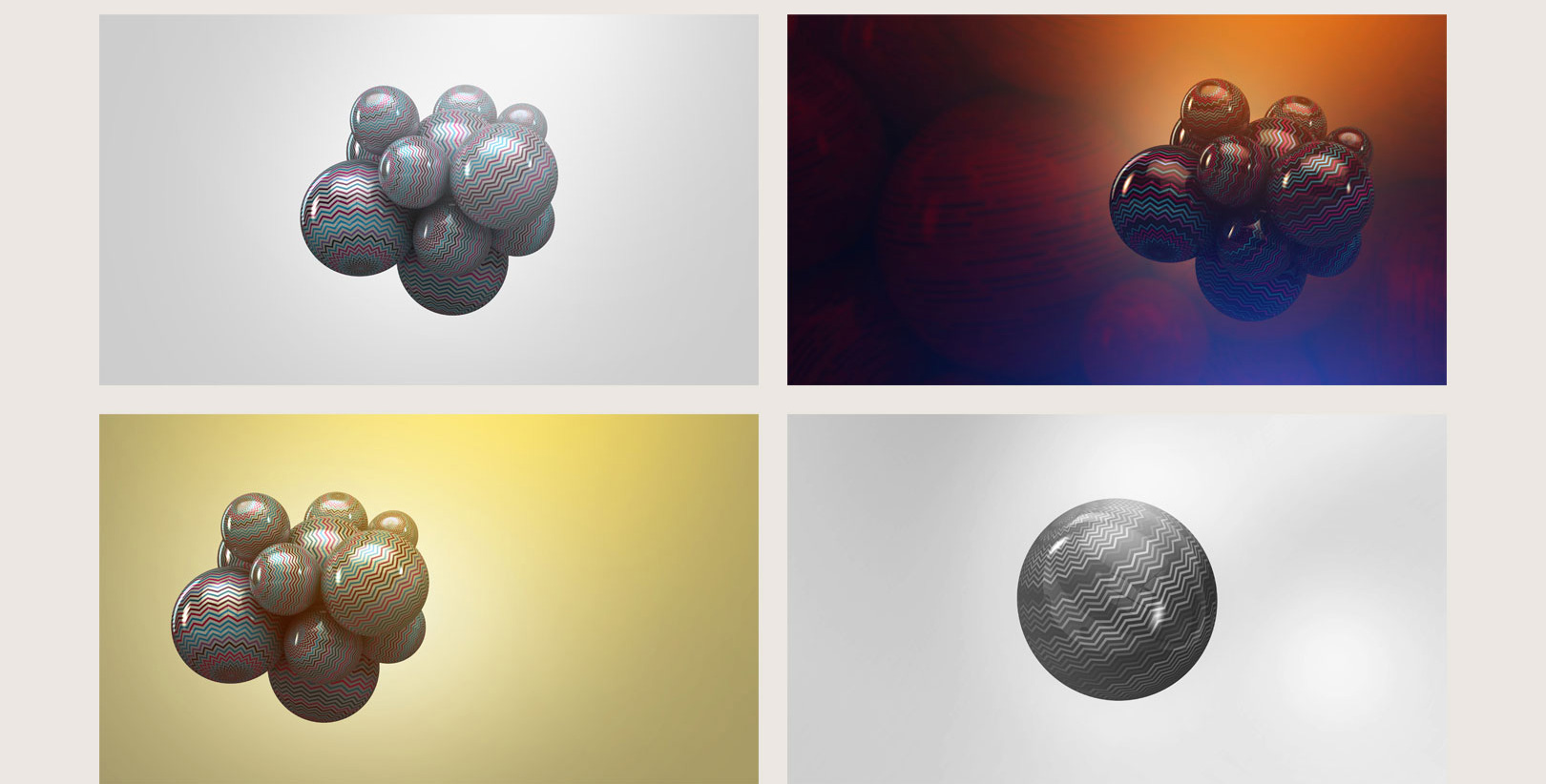 C4D气球设计素材16 Sphere Backgrounds