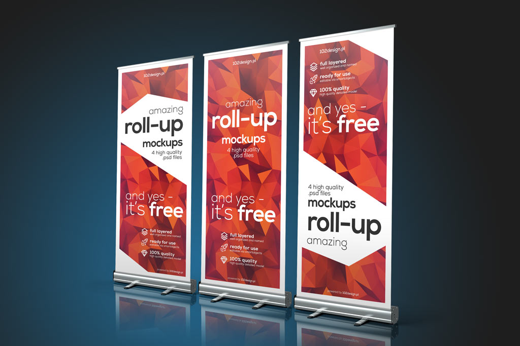 Roll-Up Mockup Bundle 易拉宝海报贴图展