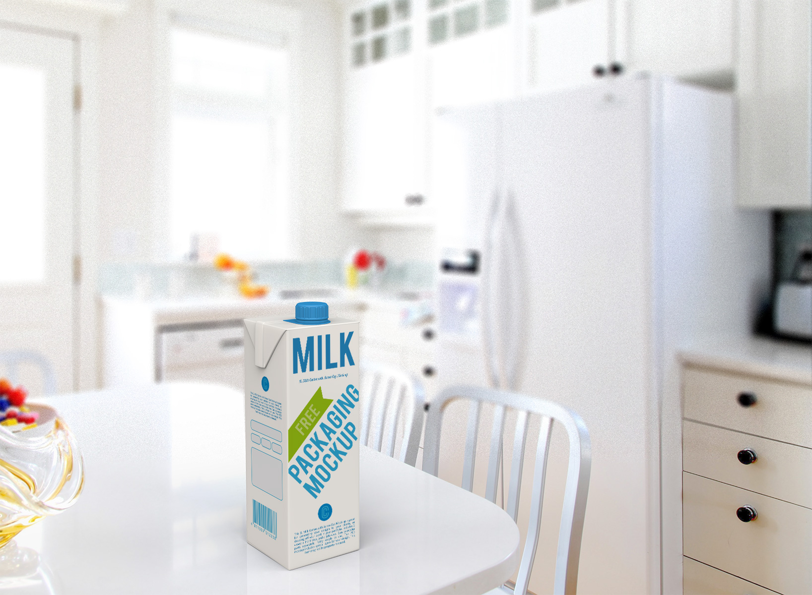 Milk Carton Mock-Up 牛奶包装贴图模版