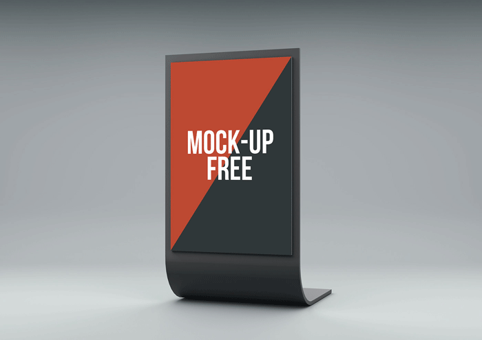 广告牌模型PSD贴图模板Stand Display Mock