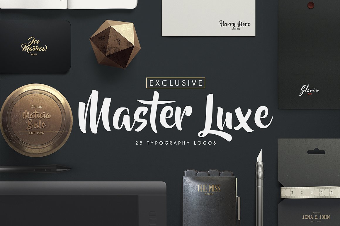 Master Luxe Typography Logos