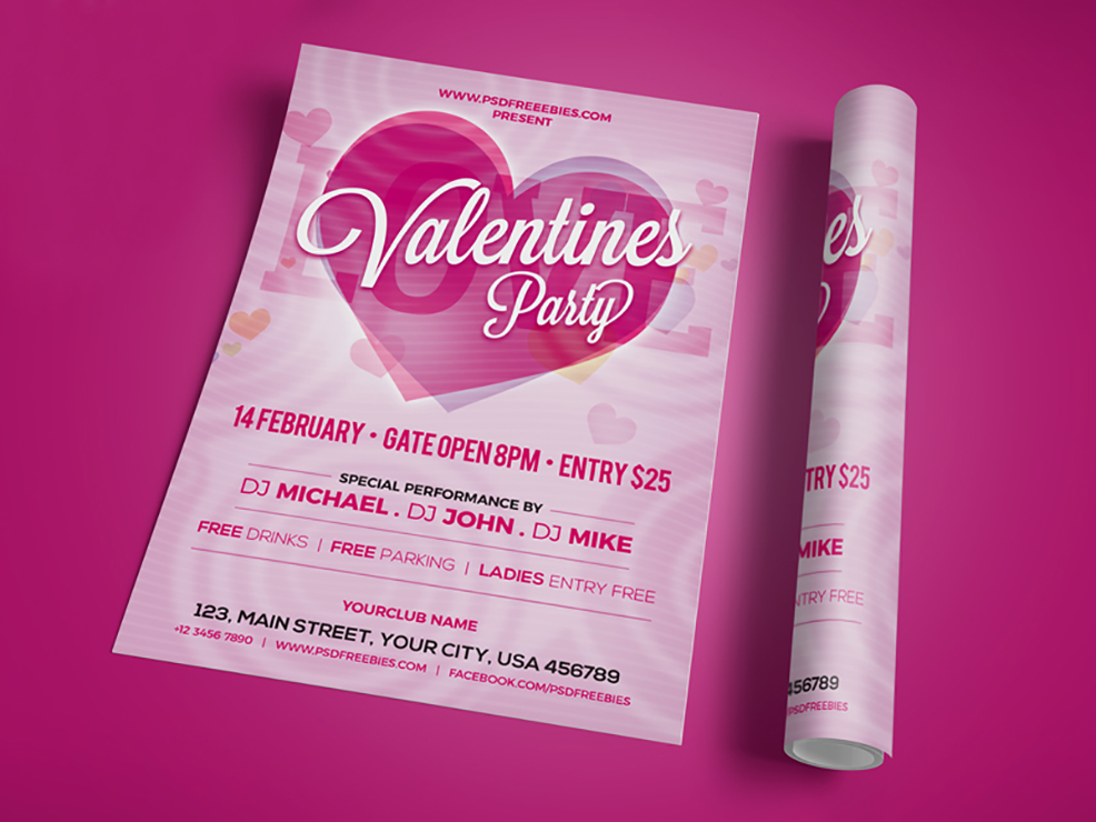 Modern Valentines Party Invita