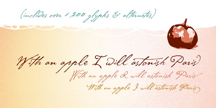 艺术手写英文字体P22 Cezanne Pro