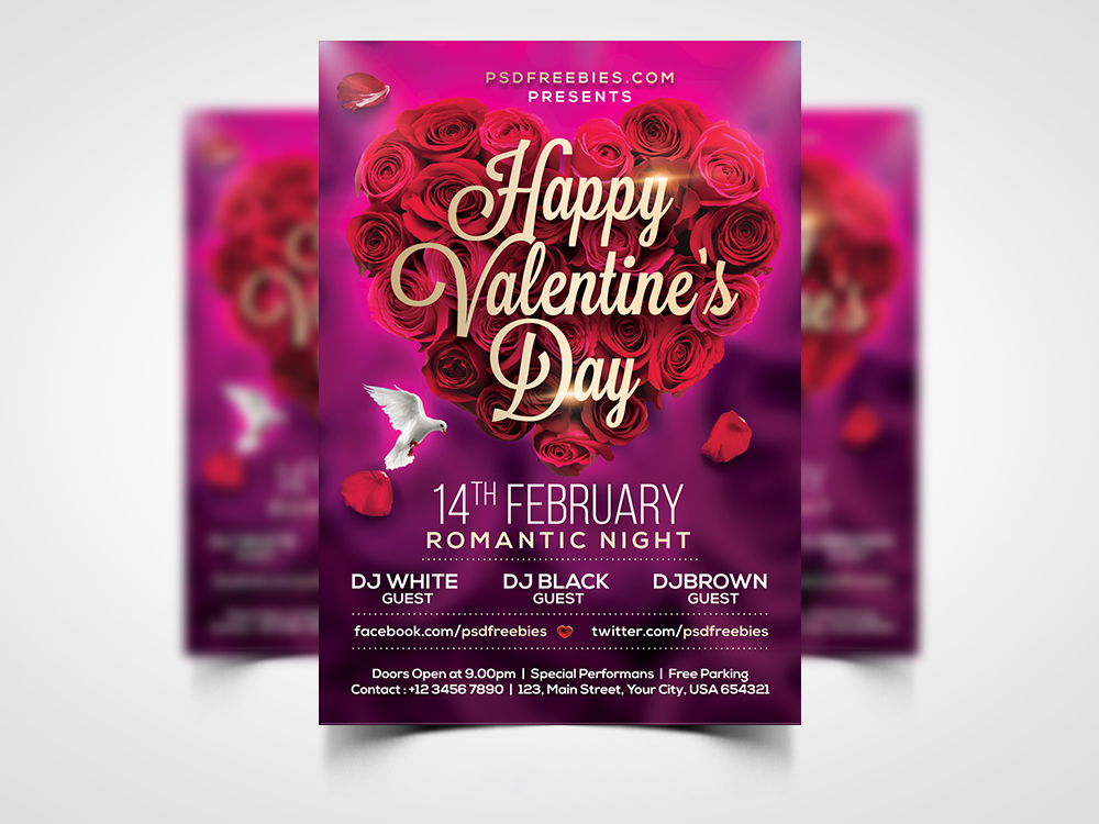 Valentines Day Flyer PSD Templ