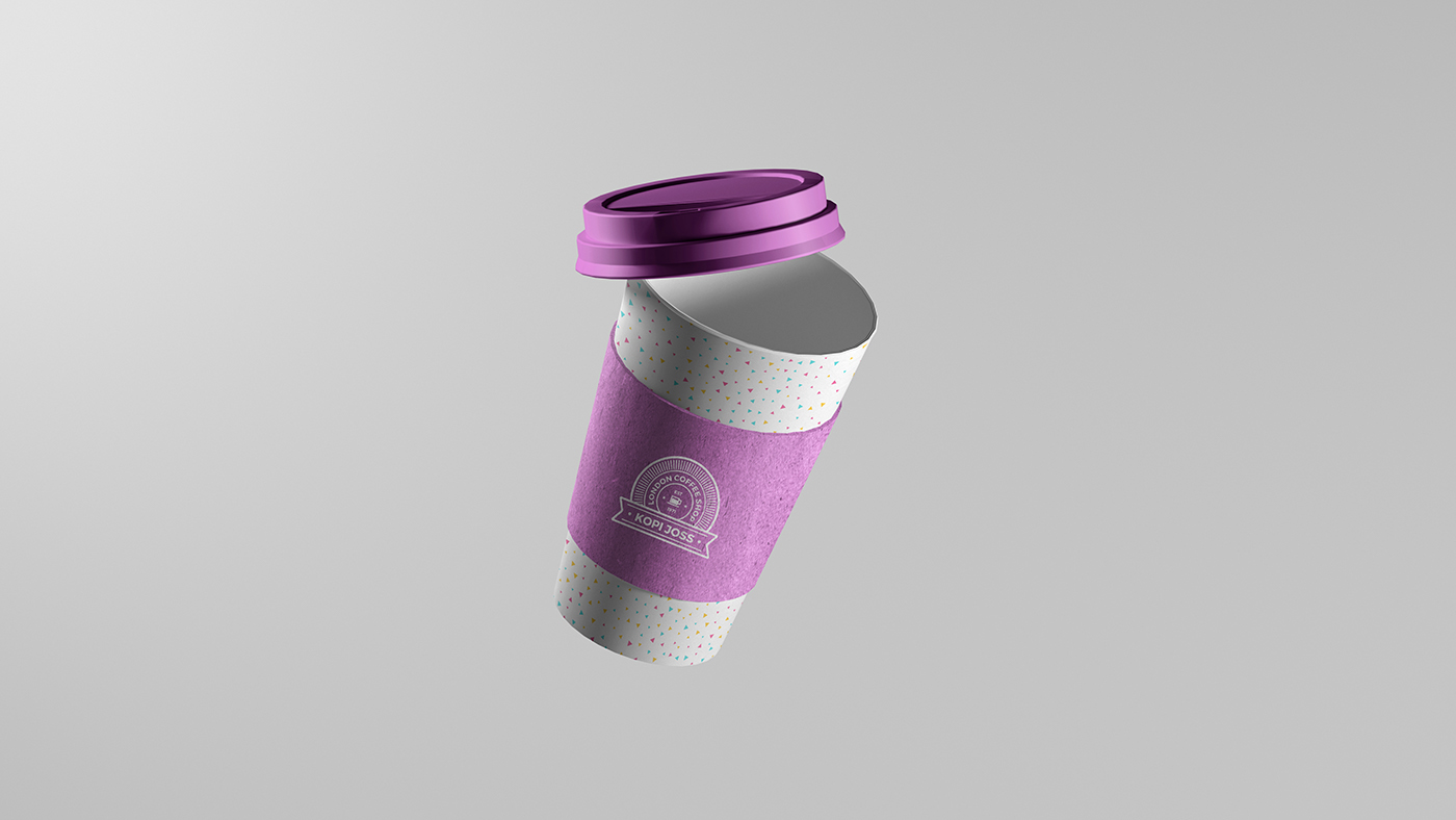 咖啡杯包装设计PSD贴图模板Floating Coffee