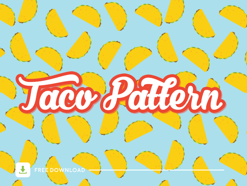 无缝美食背景设计素材Taco Patrón