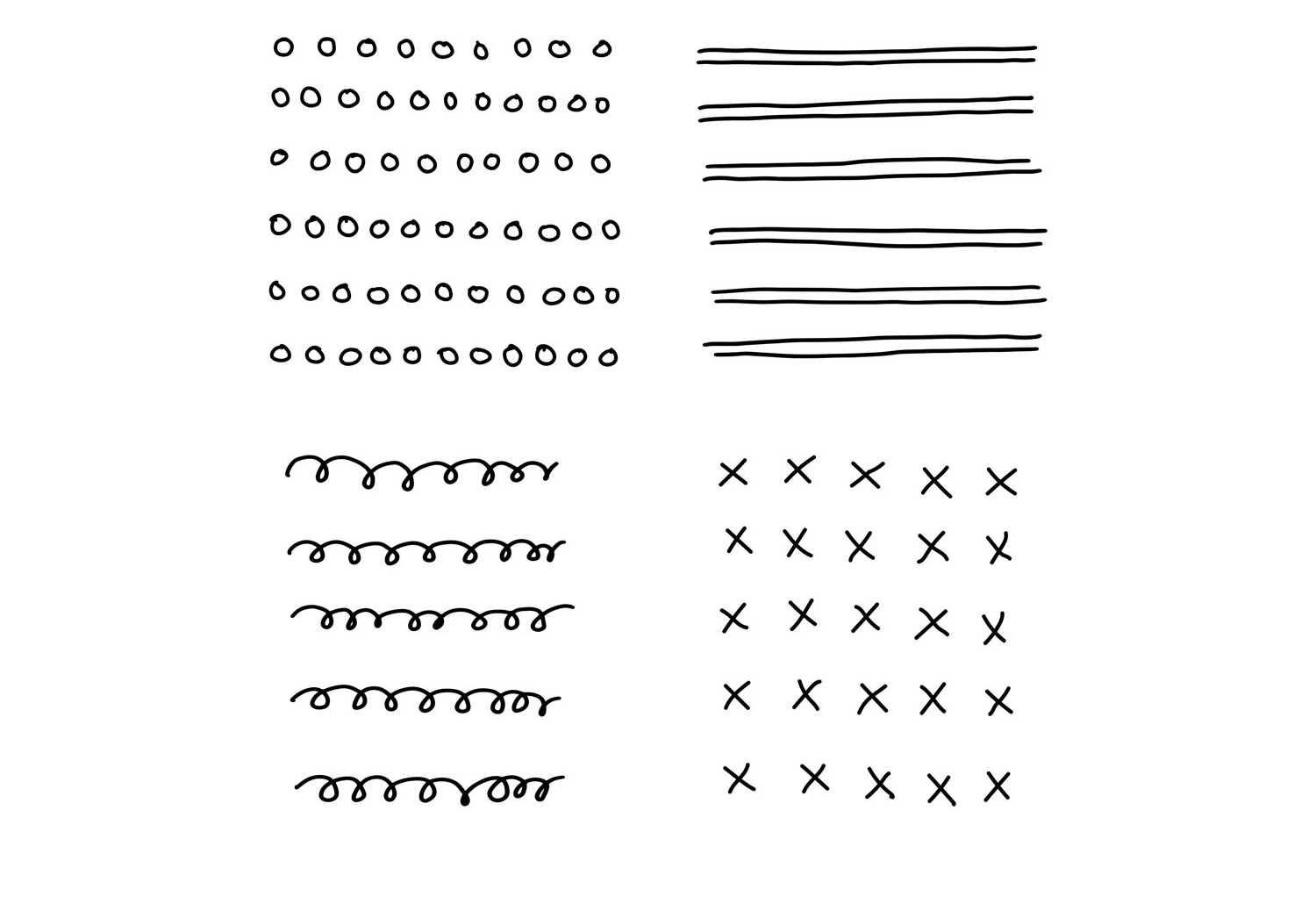 Hand-drawn Vector Patterns 个性手