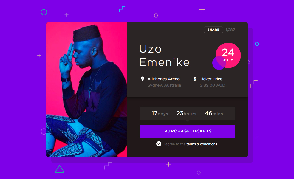 Music Event Box Daily UI #081