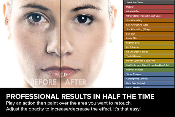 商业修图高端磨皮ps动作Retouching Actions