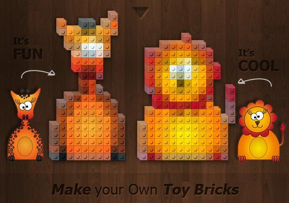 3D Toy Bricks Photoshop Action