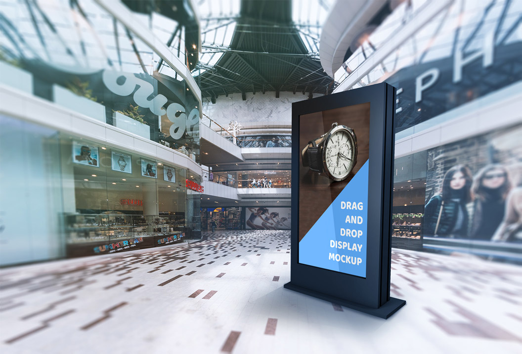 Mall Billboard PSD Mockup 商场易拉