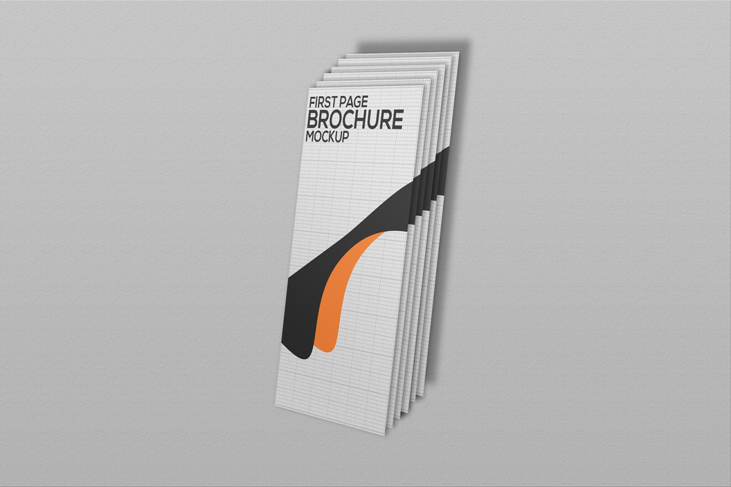三折页模型PSD贴图模板Tri-Fold Brochure