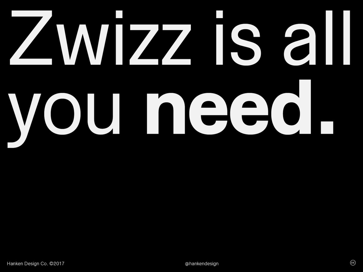一款紧凑一点的英文字体Zwizz Free Font