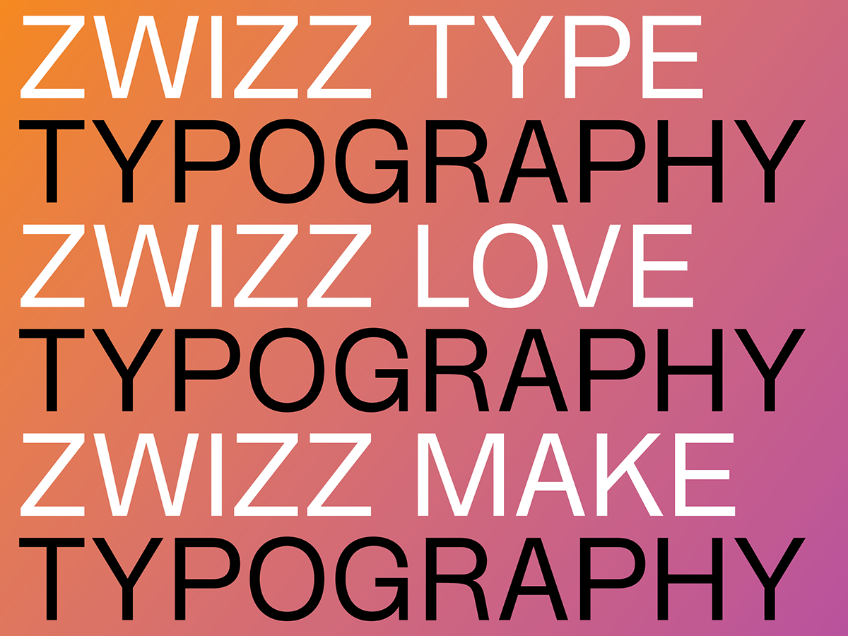 一款紧凑一点的英文字体Zwizz Free Font