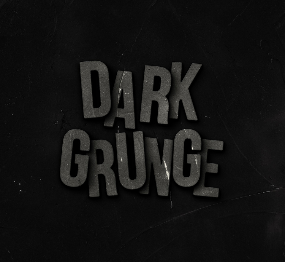 黑暗的石头垃圾字体特效Dark Grunge Psd Tex