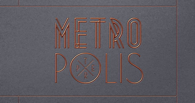 Metropolis Psd Text Effect 玫瑰金