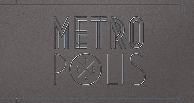 Metropolis Psd Text Effect 玫瑰金