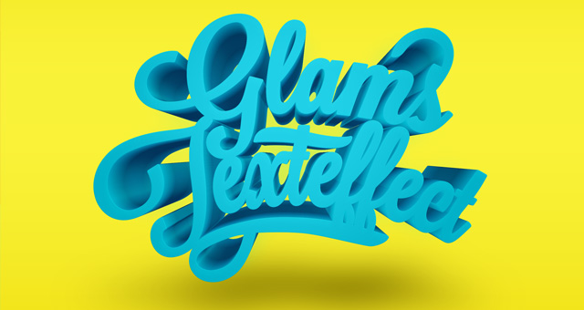 超质感字体特效模板Psd Glams Text Effect