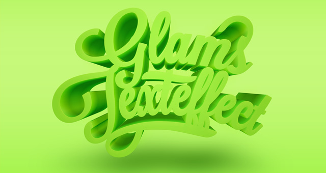 超质感字体特效模板Psd Glams Text Effect