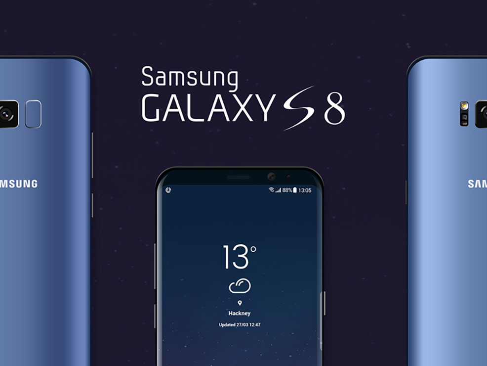 三星Galaxy S8模型PSD贴图模板Samsung Ga
