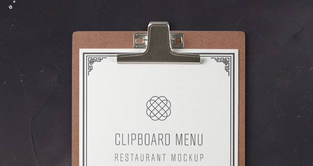 菜单夹模型PSD贴图模板Psd Restaurant Men
