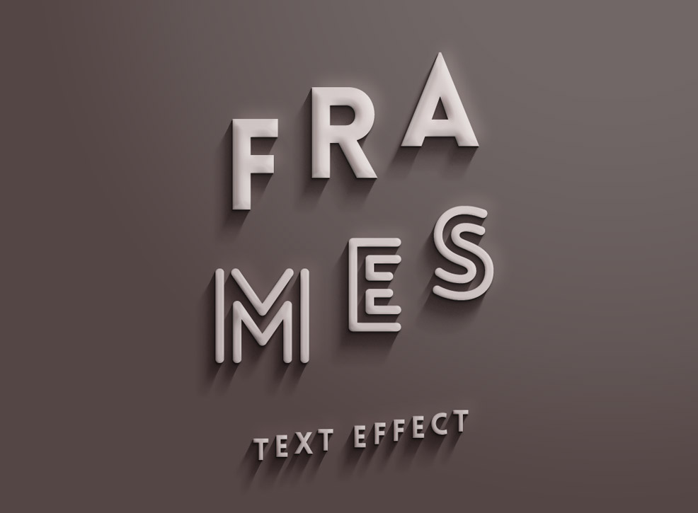 3D平滑效果文字特效Psd Frames Text Effe
