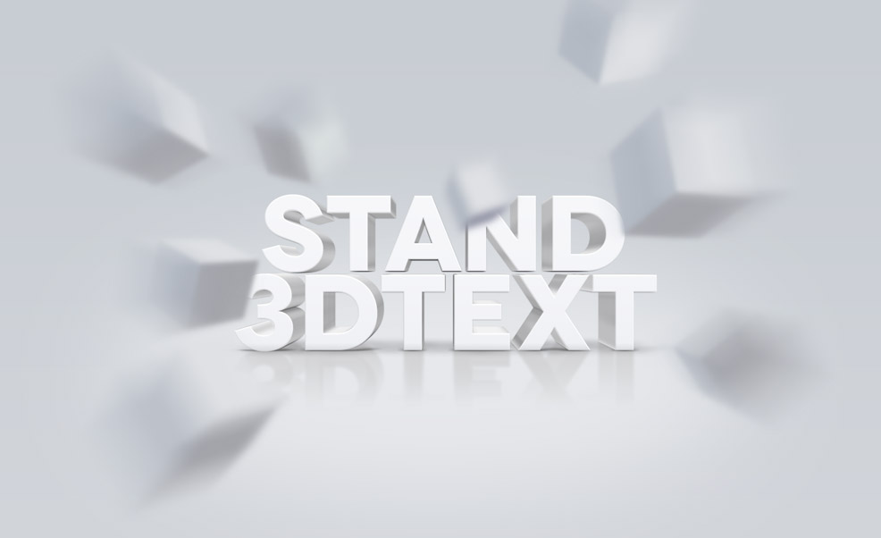 3D立体文字效果Psd 3D Text Effect