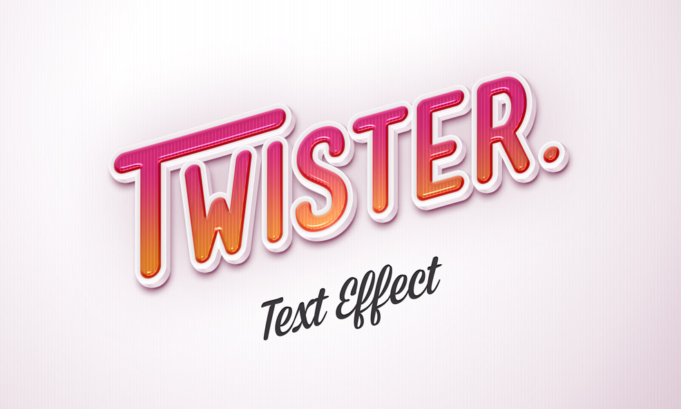 现代创意文字效果Psd Twister Text Effec