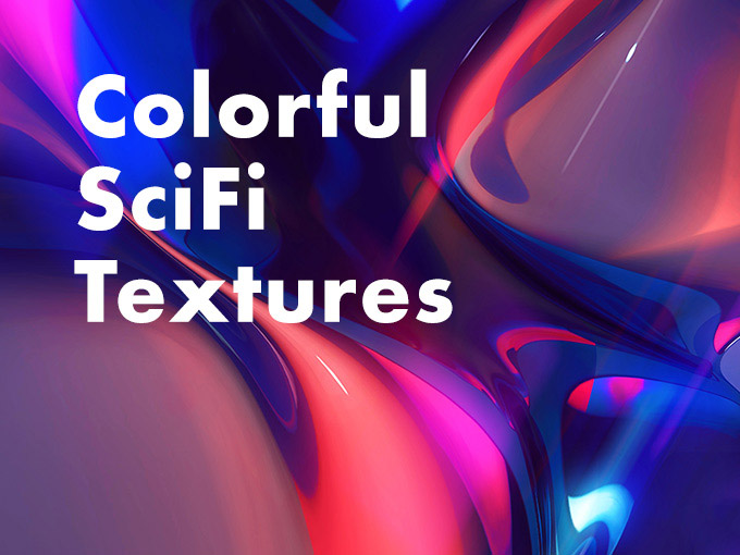 5款彩色科幻纹理设计素材5 Colorful Sci-Fi