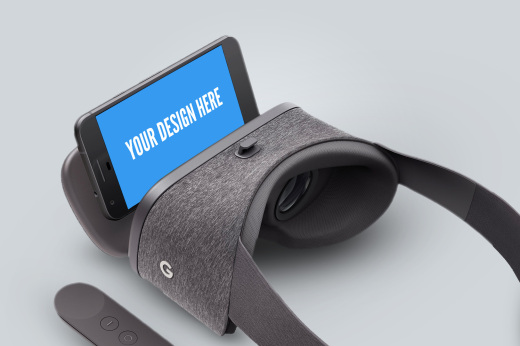 VR眼镜模型PSD模板Google VR Headset M