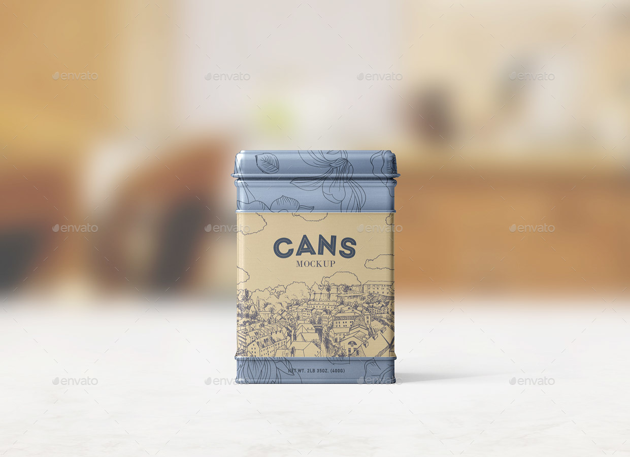 罐子包装设计PSD贴图模板Packaging / Can M