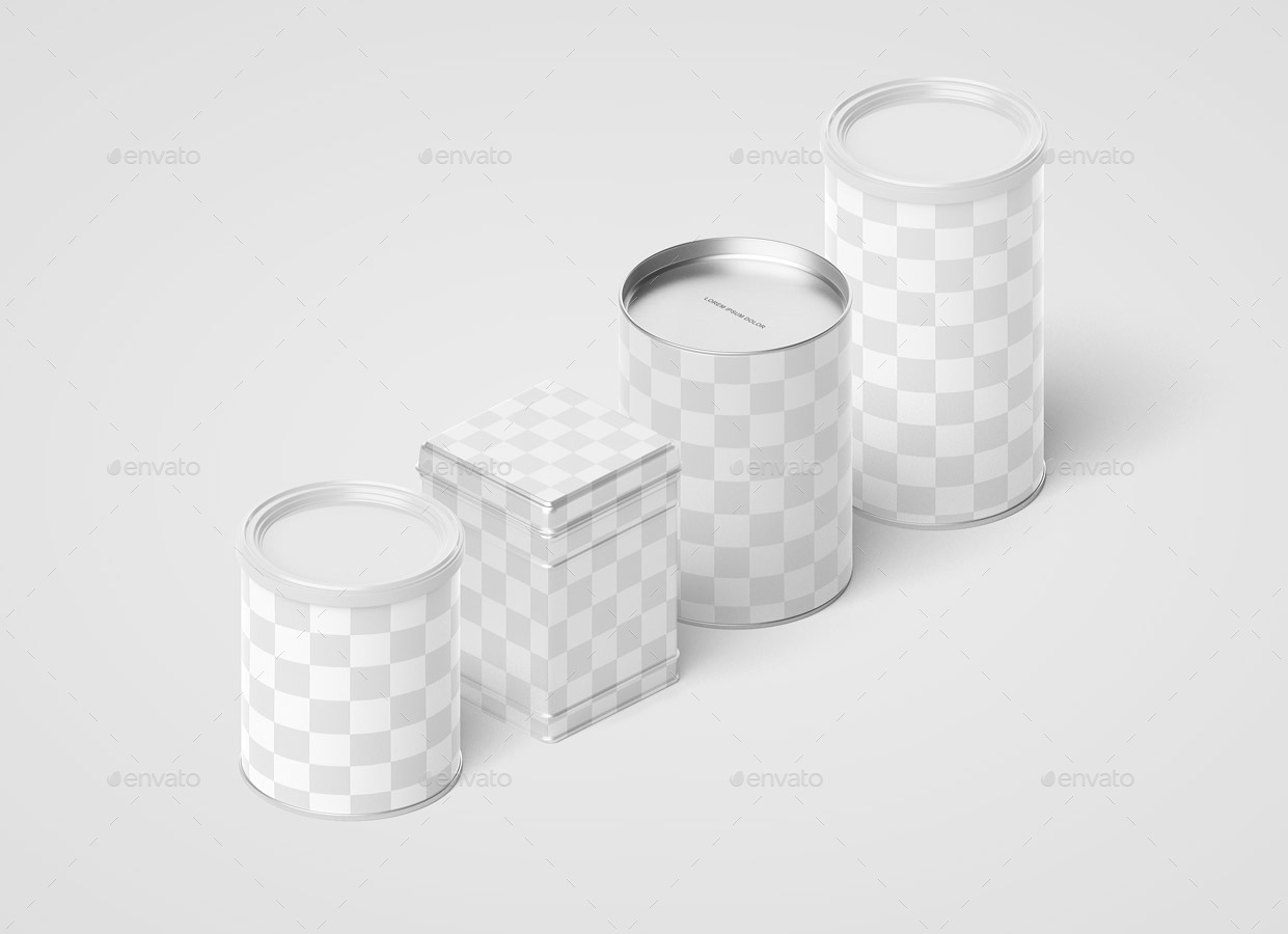 罐子包装设计PSD贴图模板Packaging / Can M