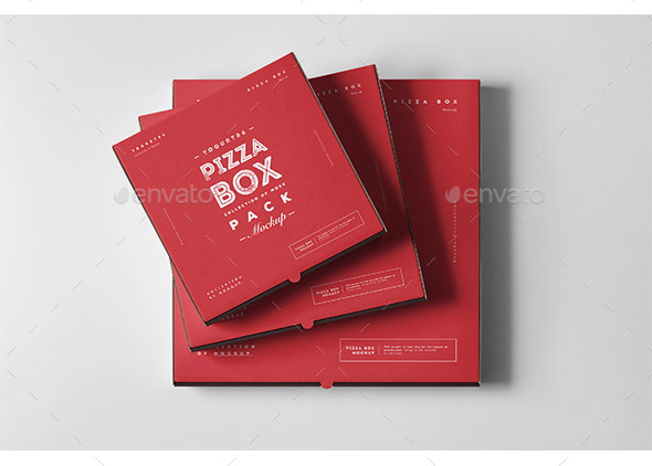 Pizza披萨盒包装设计PSD贴图模板Pizza Boxes