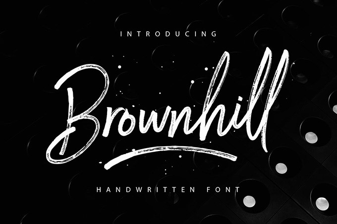 手绘笔刷英文字体Brownhill Script