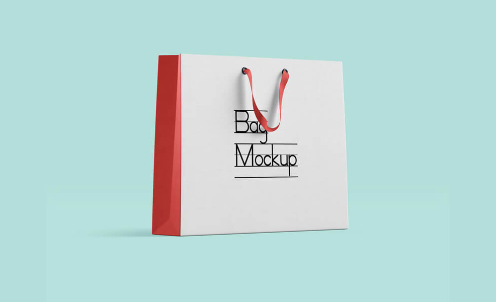 纸质购物袋模型PSD贴图模板Shopping Bag Moc